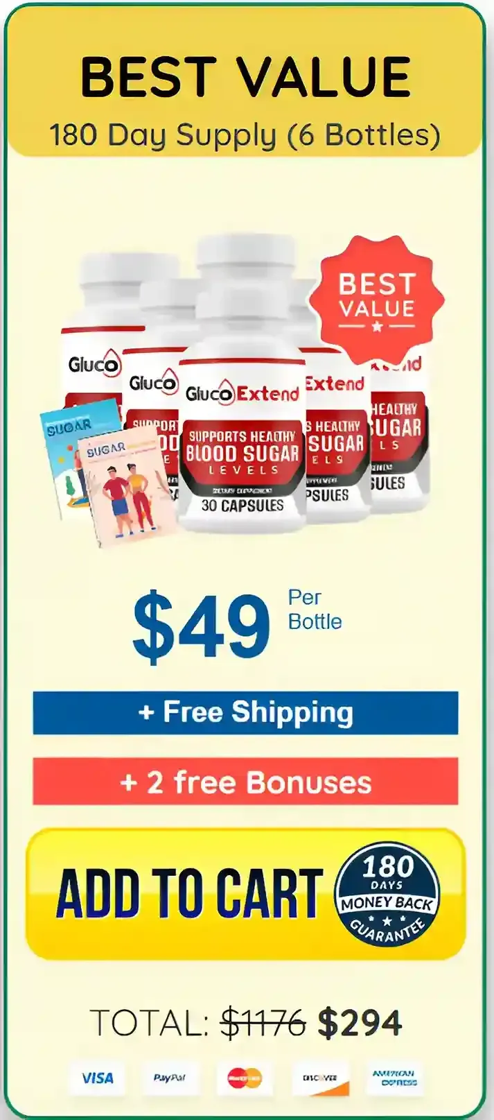 Gluco Extend 6 bottles pricing